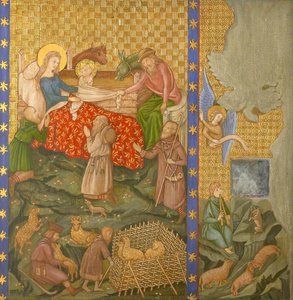Reconstruction of Medieval Mural Painting, Adoration of the Shepherds