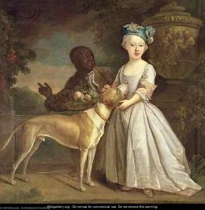 A Young Girl With A Dog And A Page,