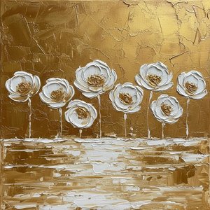 Solitudine Dorata: Uno Studio Monumentale Di Oro Scultoreo E Sfumature Bianche Eteree — David Moreau, Gesso E Texture