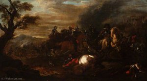 A Cavalry Skirmish — Жак Куртуа