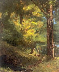 Two Roe Deers In The Forest — Gustave Courbet, Romanticism