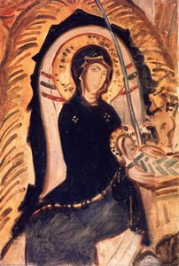 Virgin And Child (also Known As The Virgin And Head Of Christ, Ravenna) — 约翰·辛格·萨金特, Impressionism