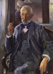 Portrait Of A. Somov, The Artist's Father — Konstantin Somov, Realism