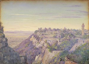 'chittur. Rajputana. India. Decr. 1878' — Marianne North, Late Victorian Landscape