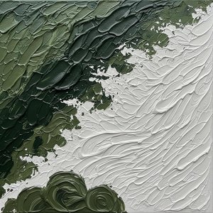 Fragmented Shadows And Cresting White: A Monumental Study In Impasto Tension — David Moreau, Contemporary Abstract