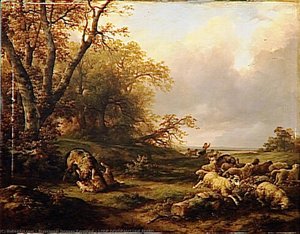 Loup Devorant Une Brebis — Jacques Raymond Brascassat, Romanticism