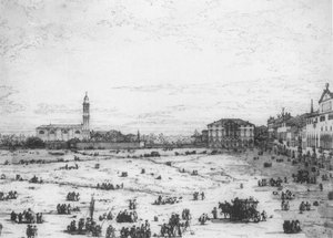 Padua. The Prato Della Valle With Santa Giustinia And The Church Of Misericordia (sheet 2) — Каналетто