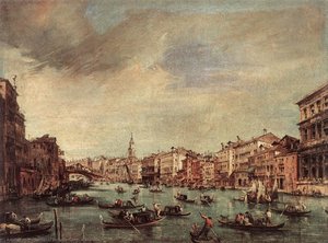 Grand Canal: The Rialto Bridge From The South — Canaletto, Venetian School