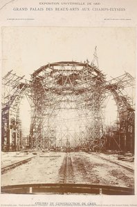 View Of The Scaffolding Erected To Install The Central Dome Of The Grand Palais, Following Construction Of The Nave. — Paul-joseph-albert Chevojon
