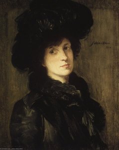 Girl In Black — Julian Alden Weir, Impressionism