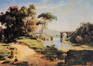 The Pont De Narni — Jean-baptiste-camille Corot, Impressionism