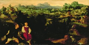 Landscape With Tobias And The Angel — Jan Van Scorel, Romanism