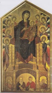 Enthroned Madonna With Angels — Cimabue, Early Byzantine