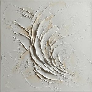 Ritmos De Alabastro: Un Estudio Monumental De Relieve Escultórico Y Movimiento Etéreo — David Moreau, Plaster & Texture Art