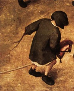 Children's Games (detail) (15) — Pieter Bruegel Vanhempi, Flemish Renaissance