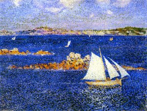 Near The Rocks Of Per Kiridec, Roscoff — Тео Ван Рисслельбергх, Post-impressionism