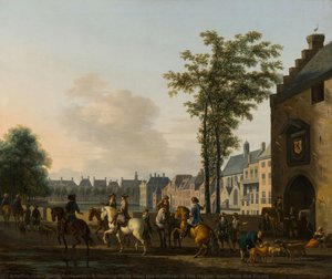 A Hunting Party Near The Hofvijver In The Hague, Seen From The Plaats — Gerrit Adriaensz, Dutch Golden Age