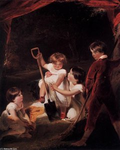 The Angerstein Children — Thomas Lawrence, Romantic Landscape Painting