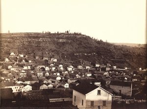 Honesdale, Pennsylvania (section 4 Of Panorama) — Thomas Howard Johnson, Romantic Landscape Painting