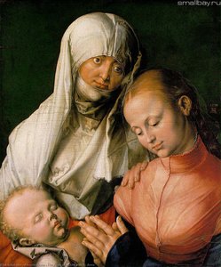 La Virgen Y El Niño Con Santa Ana — Albrecht Dürer, Renacimiento Alemán