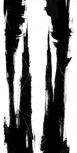 Monolithic Shadows: A Singular Study Of Fragmented Verticality And Somber Motion — Laurent Fabre, Neo-abstract Art