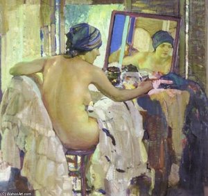 Reflections At The Dressing Table — Richard Edward Miller