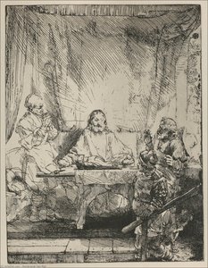 Our Lord And Disciples At Emmaus — Rembrandt, Dutch Golden Age