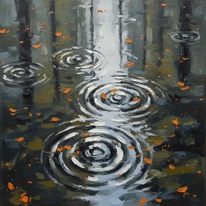 Echi D'autunno: Uno Studio Meditativo Di Increspature E Solitudine Ocra — Christian Noiret, Astrattismo Contemporaneo