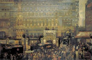 Outside Charing Cross Station, July 1916 Casualties From The Battle Of The Somme Arriving In London — John Hodgson Lobley