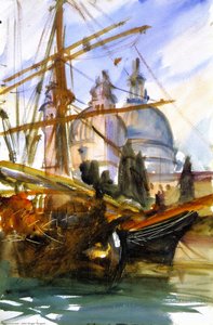 Santa Maria Della Salute, Venezia — John Singer Sargent, Acquerello Impressionista