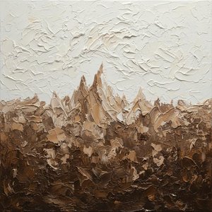 Monolithic Shadows And Fractured Peaks In A Singular Expression Of Earthly Tension — David Moreau, Plaster & Texture Art