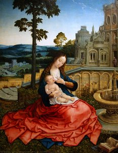 Virgin and Child near a Fountain