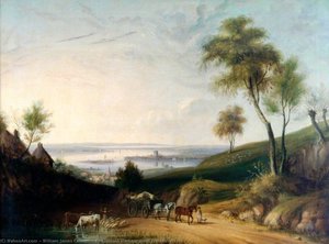 Portsmouth Harbour From Portsdown Hill — William James Callcott, Realism