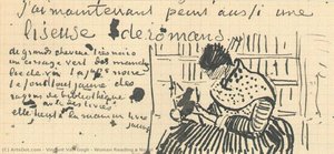 Woman Reading A Novel — Vinsentas Van Gogas, Post-impressionism