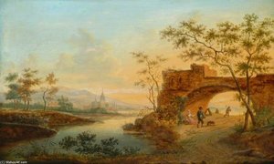Landscape With River And Sunset