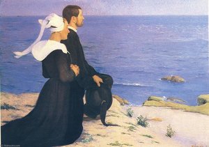 At The Seashore In Britanny — Kunffy Lajos
