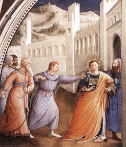 St Stephen Being Led To His Martyrdom — Fra Angelico, Early Renaissance