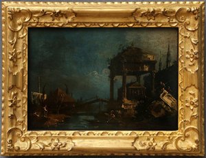 Fantasy Landscape With Sarcophagus Under A Canopy — Каналетто