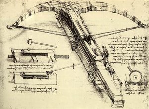 Design For A Giant Crossbow — 레오나르도 다 빈치, Renaissance Engineering Design