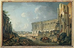 VUE DE FANTAISIE DE LA COLONNADE DU LOUVRE