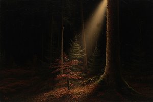 Epiphany Of The Tenebrous Grove — Jacques Villedieu, Baroque (tenebrism / Chiaroscuro)