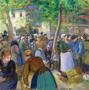 The Poultry Market — Camille Pissarro, Impressionist Landscape