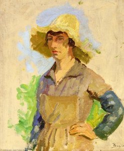 Grape Picker In A Yellow Hat