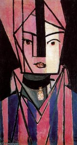 Tête Blanche Et Rose Huile Sur Toile Paris, Musée National D'art Moderne — Henri Matisse, Fauvism