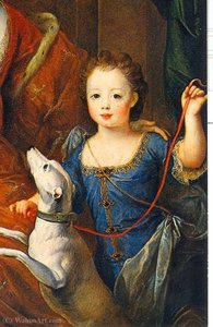 A painting of Élisabeth Charlotte d'Orléans and her son, Louis