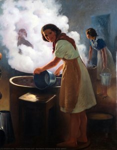 Barcelona Galvanizing Shop (detail) — Francisco Pausas Coll, Contemporary Realism