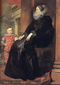 Nobile Genovese Con Il Figlio — Sir Anthony Van Dyck, Ritrattistica Barocca