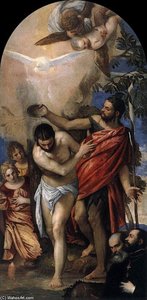 Le Baptême Du Christ — Paolo Veronese, Baroque Renaissance Painting
