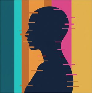 The Fractured Essence Of A Midnight Profile Amidst Prismatic Digital Disruption — Laurent Delcourt, Colorful / Vibrant Art