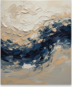 Midnight Surge: A Monumental Study Of Sculptural Tides And Celestial Motion — David Moreau, Contemporary Abstract